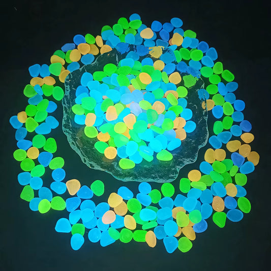 100Pcs Stone Decoration Glow-In-The-Dark Artificial Fluorescent Color Goose Stone